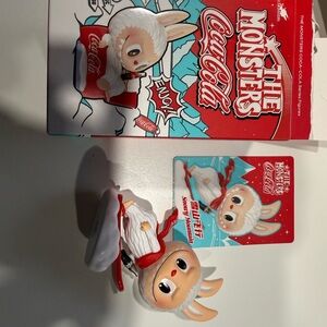 Coca Cola The Monsters Snowy Mountain Bunny Figure - White & Red